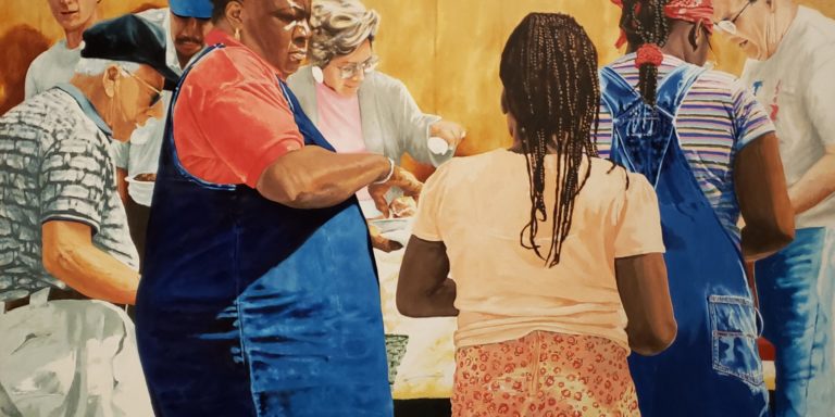 Peggy R. Kelley, Choices, 2007; Oil on canvas; 36 x 52 in. Gift of the artist