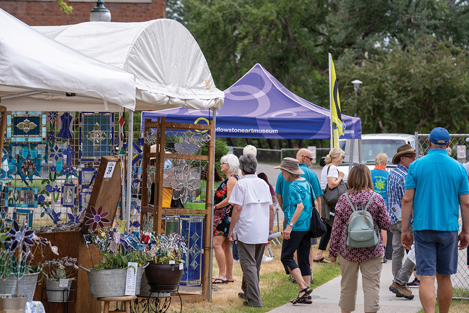 Photo of crowd enjoying Summerfair 2021.