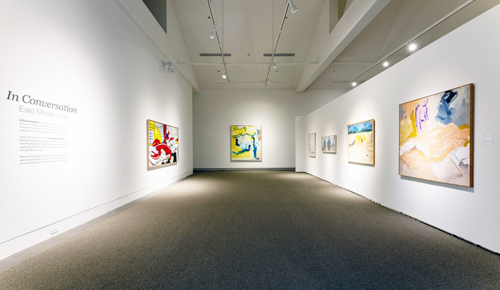 Installation view of East Meets West exhibition.