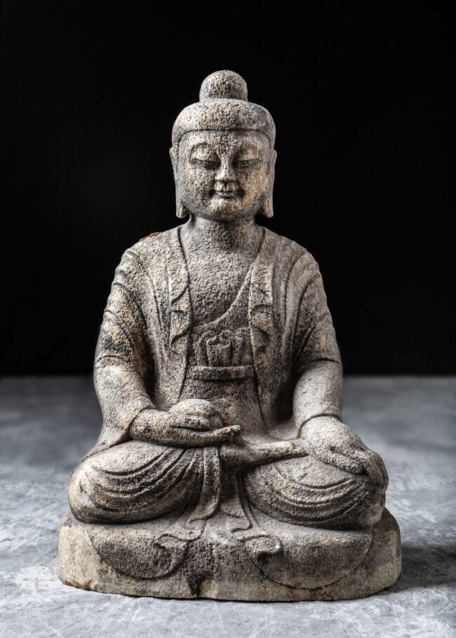 Carved Sitting Buddha From Northern China
